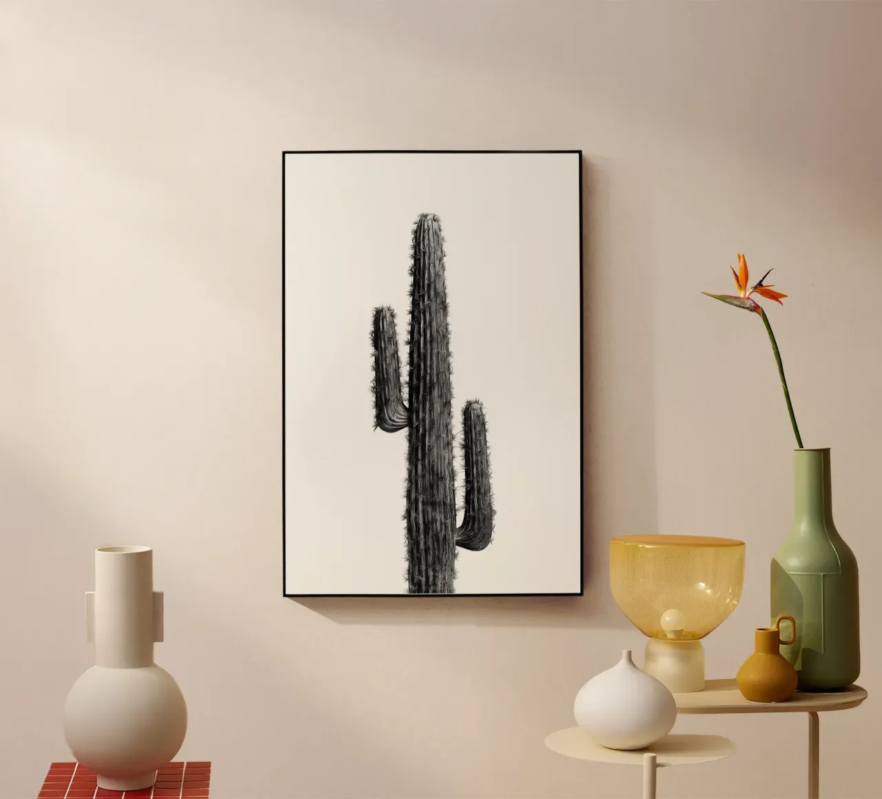 Cactus in bianco e nero 01 plexiglass da amini54