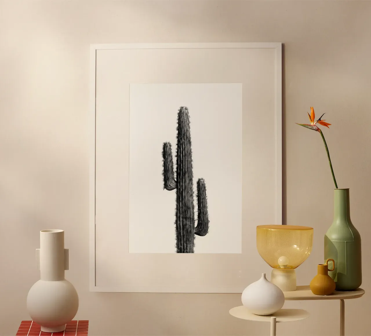 Cactus in bianco e nero 01 carta hahnemühle da amini54