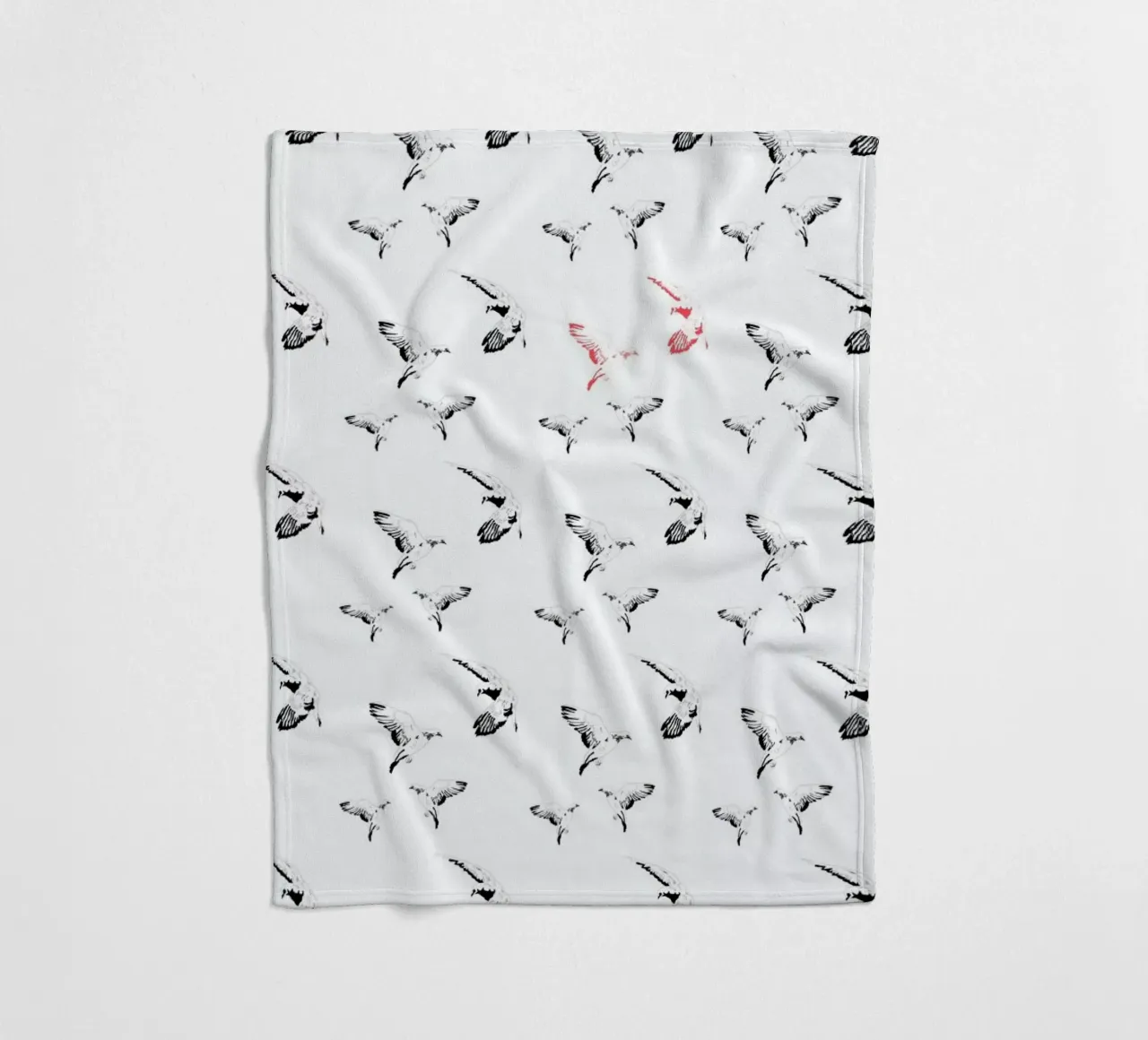 Mouettes fleecedeken van La Belette Rose