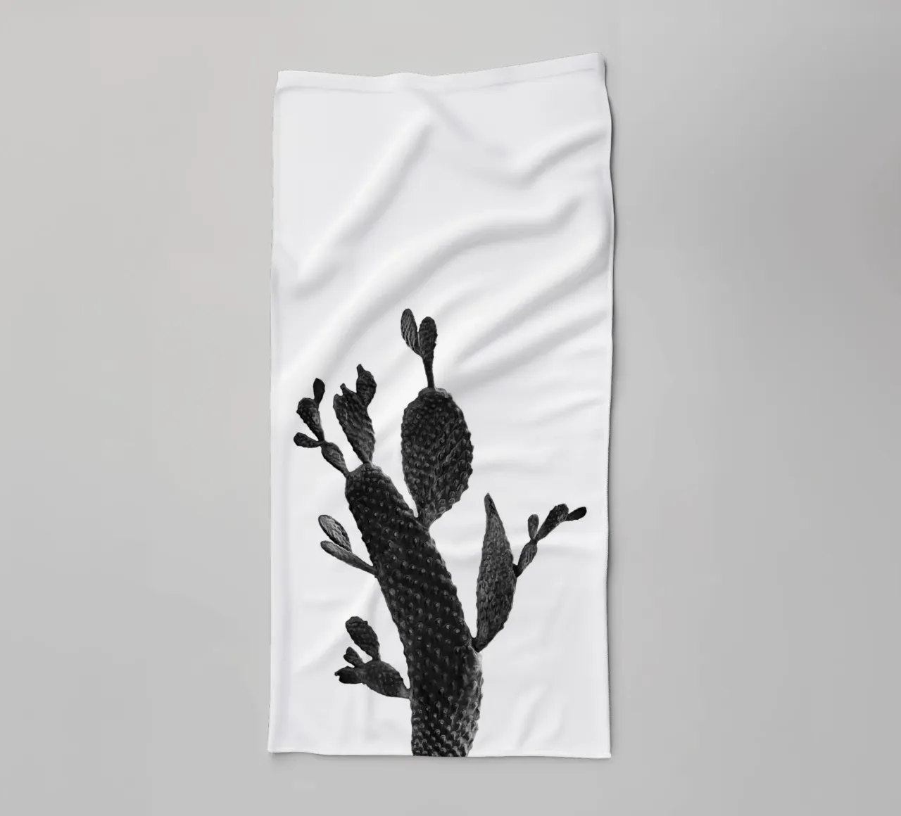 Cactus in bianco e nero 02 asciugamano da bagno da amini54