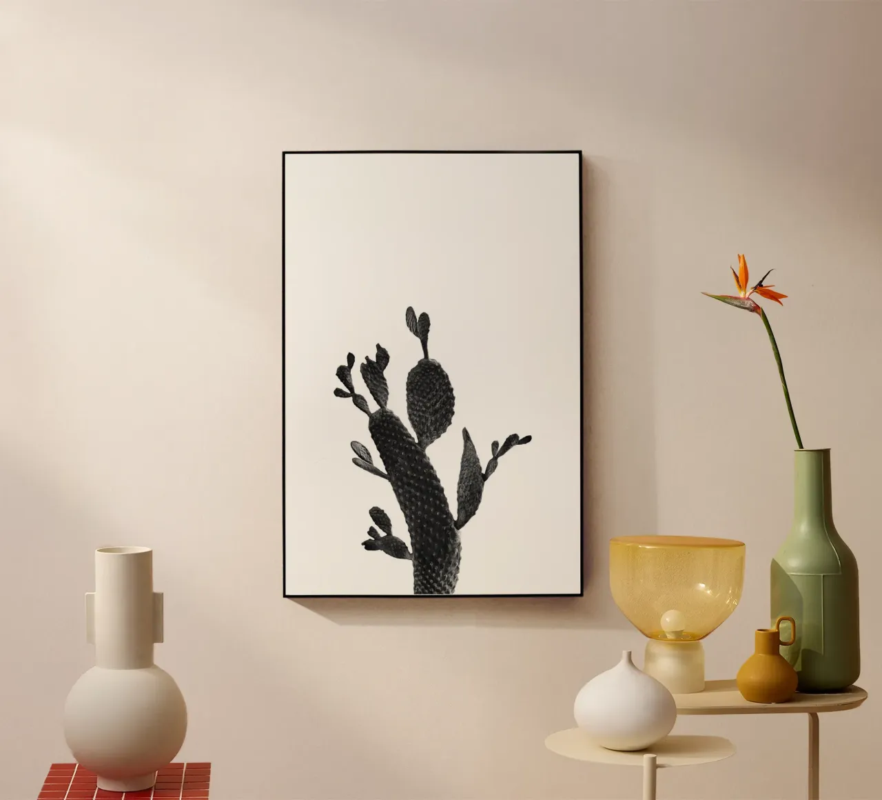 Cactus in bianco e nero 02 plexiglass da amini54