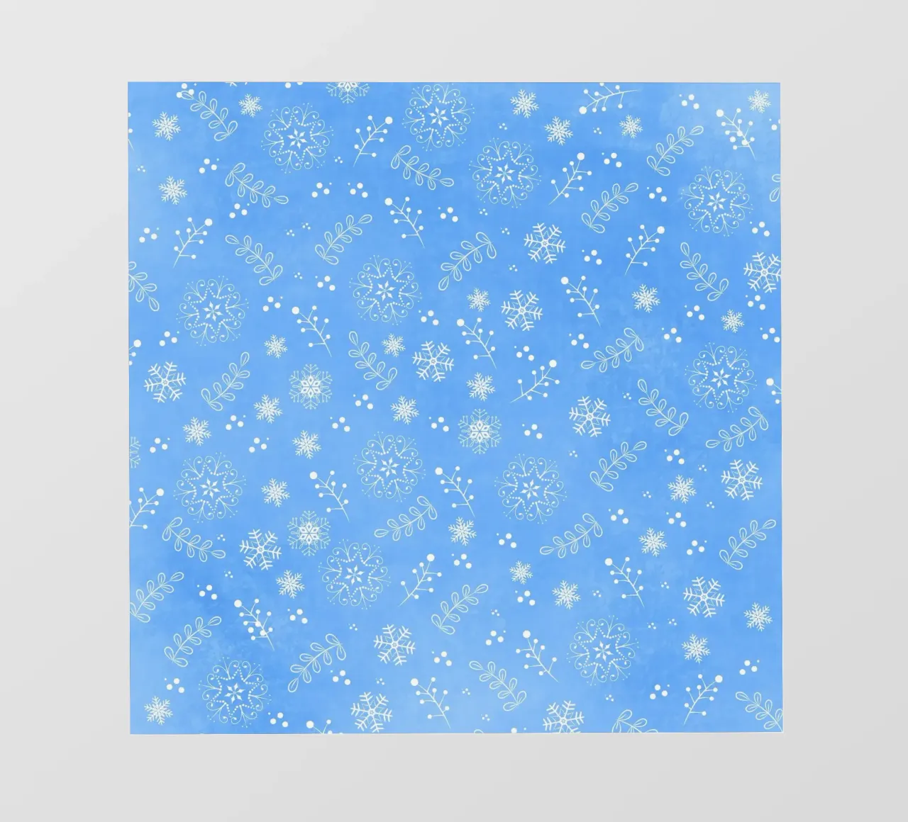 Winterpatroon van gestileerde sneeuwvlokken en ijskristallen fotobehang van CalliLetters