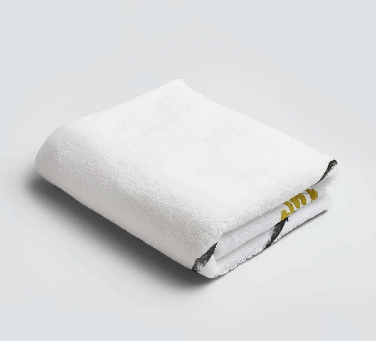 Flower Minimal Black and Gold 01 towel by amini54
