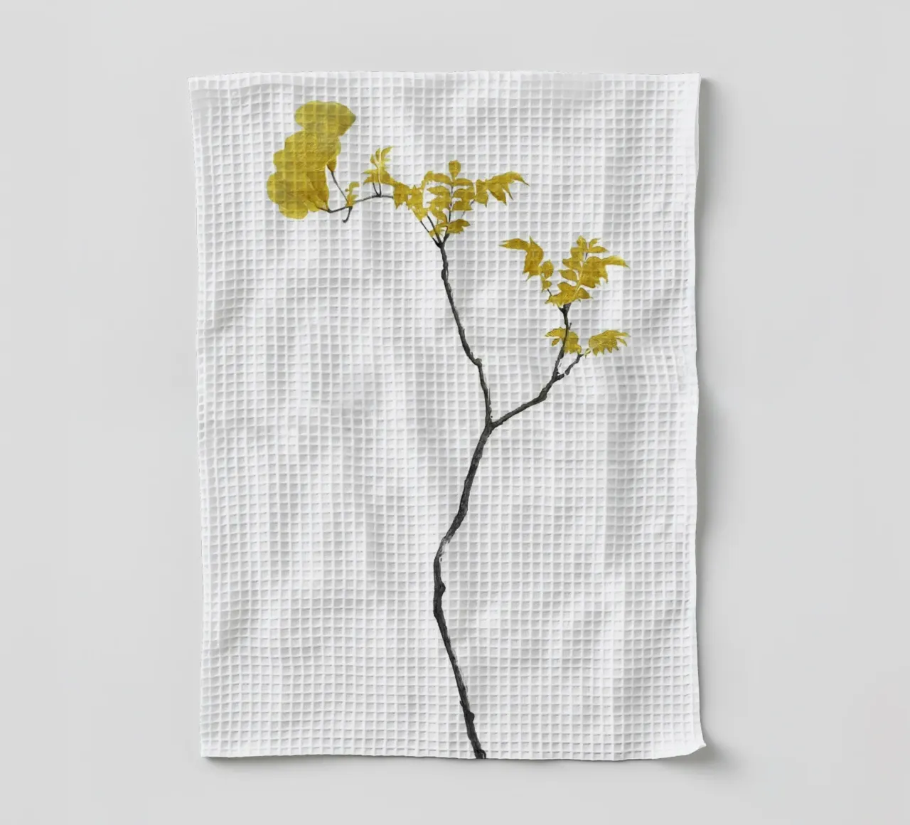 Fiore minimalista nero e oro 01 canovaccio da cucina da amini54