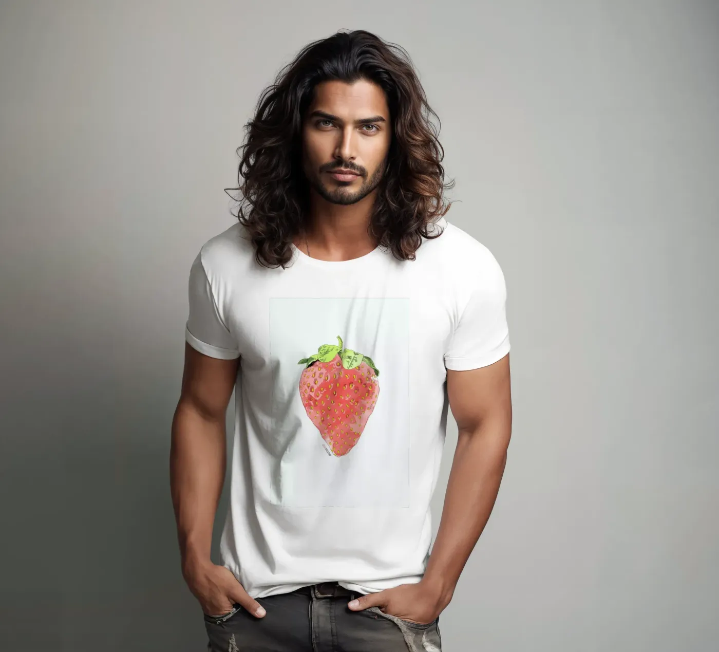 Fraise t-shirt da La Belette Rose