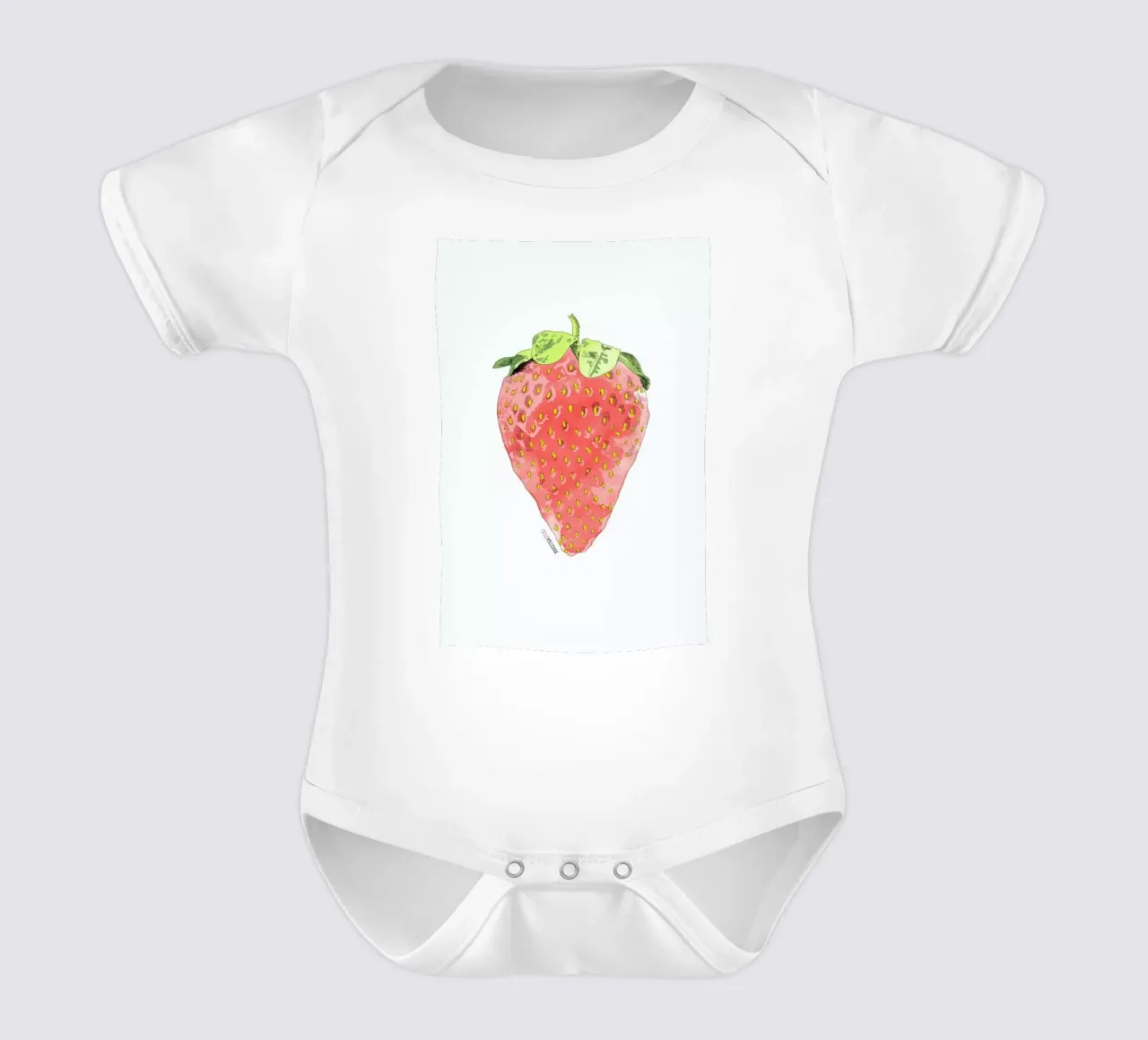 Fraise body bébé de La Belette Rose