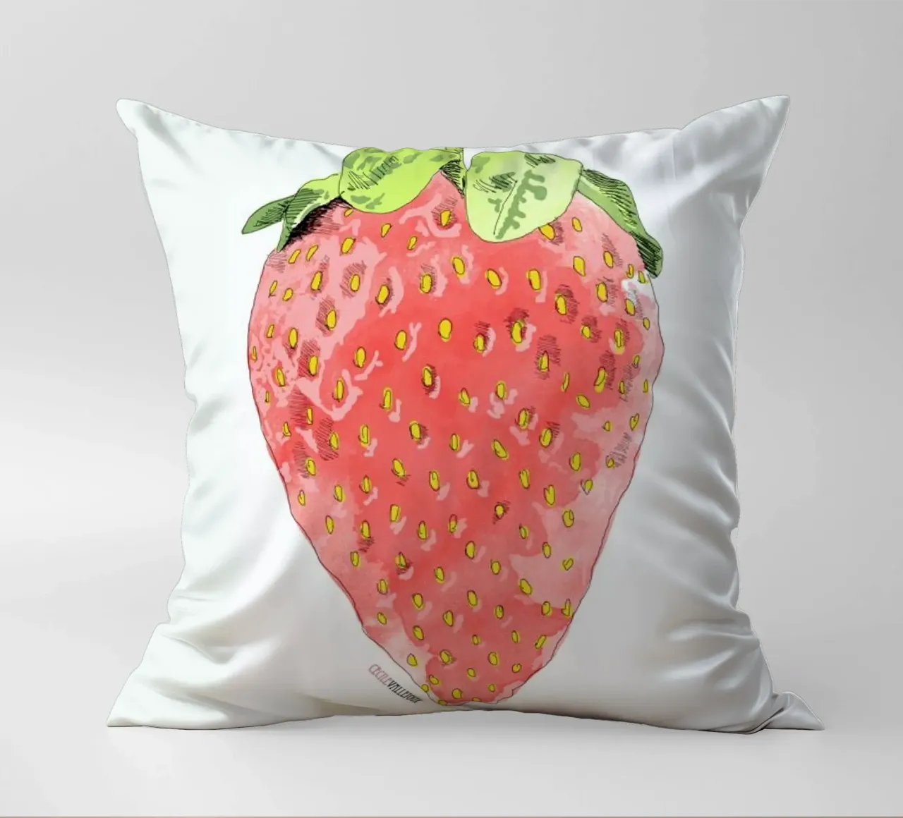Fraise cuscino da La Belette Rose