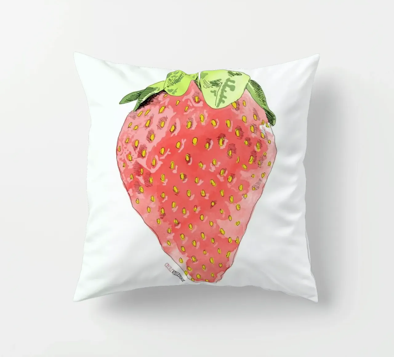 Fraise cuscino da La Belette Rose