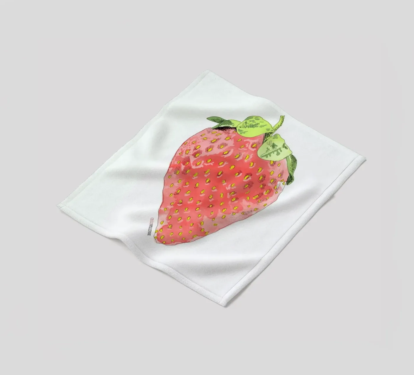 Fraise Fleecedecke von La Belette Rose