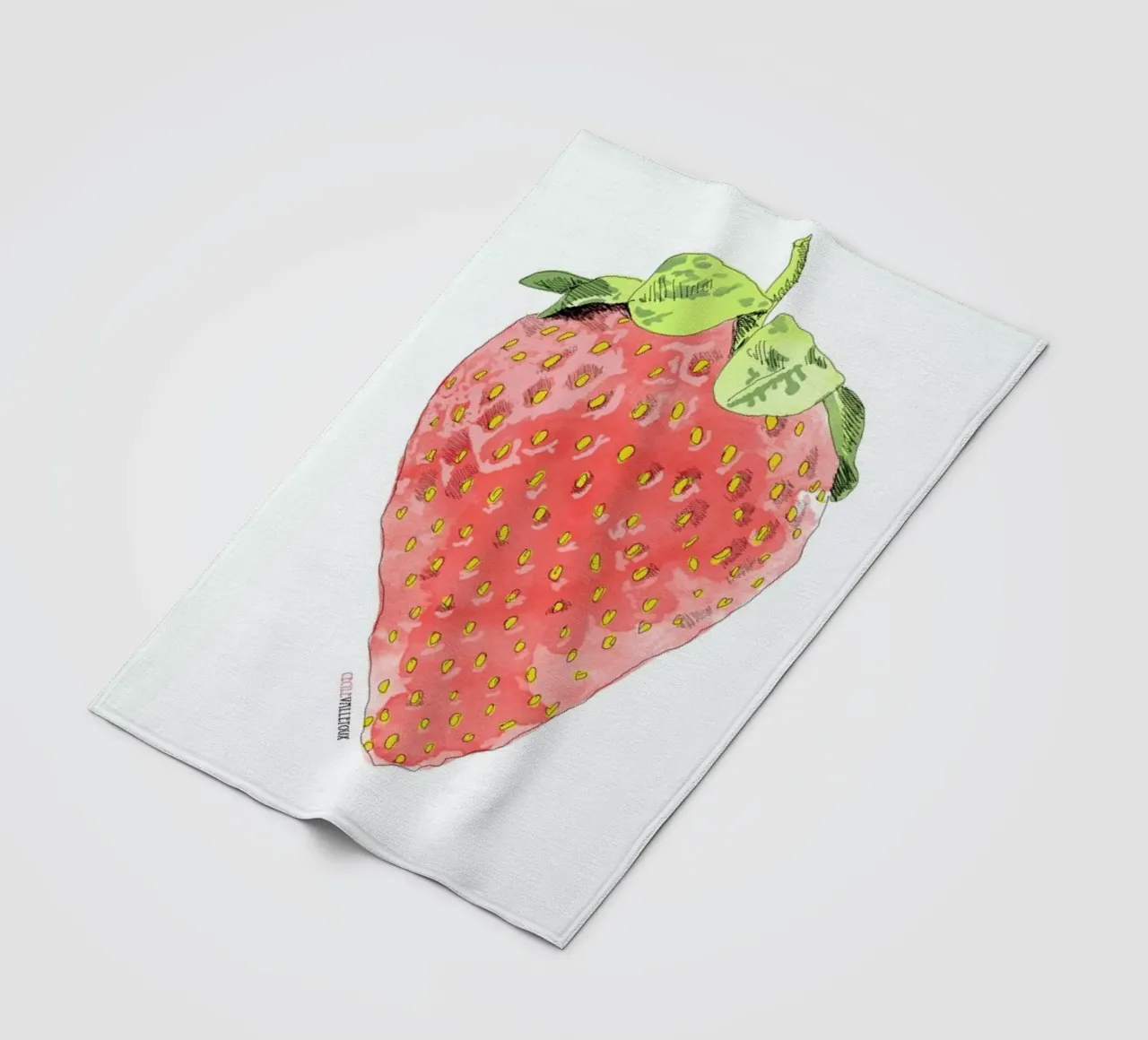 Fraise fleecedeken van La Belette Rose