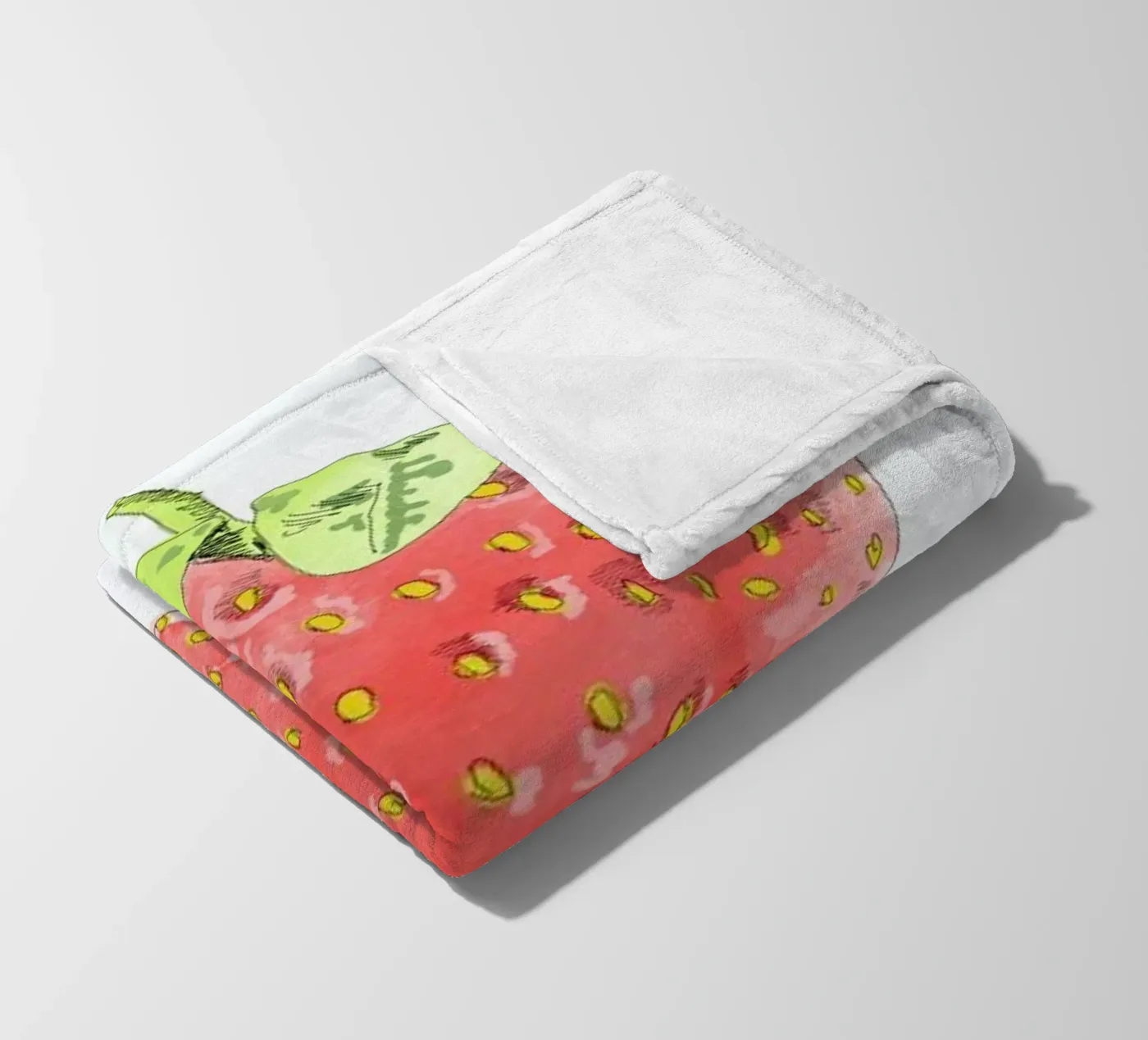 Fraise fleecedeken van La Belette Rose