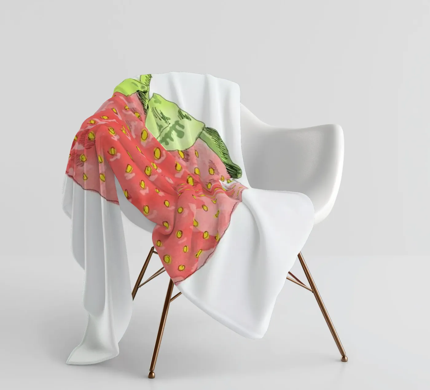 Fraise fleecedeken van La Belette Rose