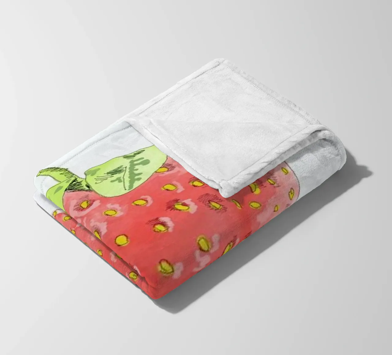 Fraise fleecedeken van La Belette Rose