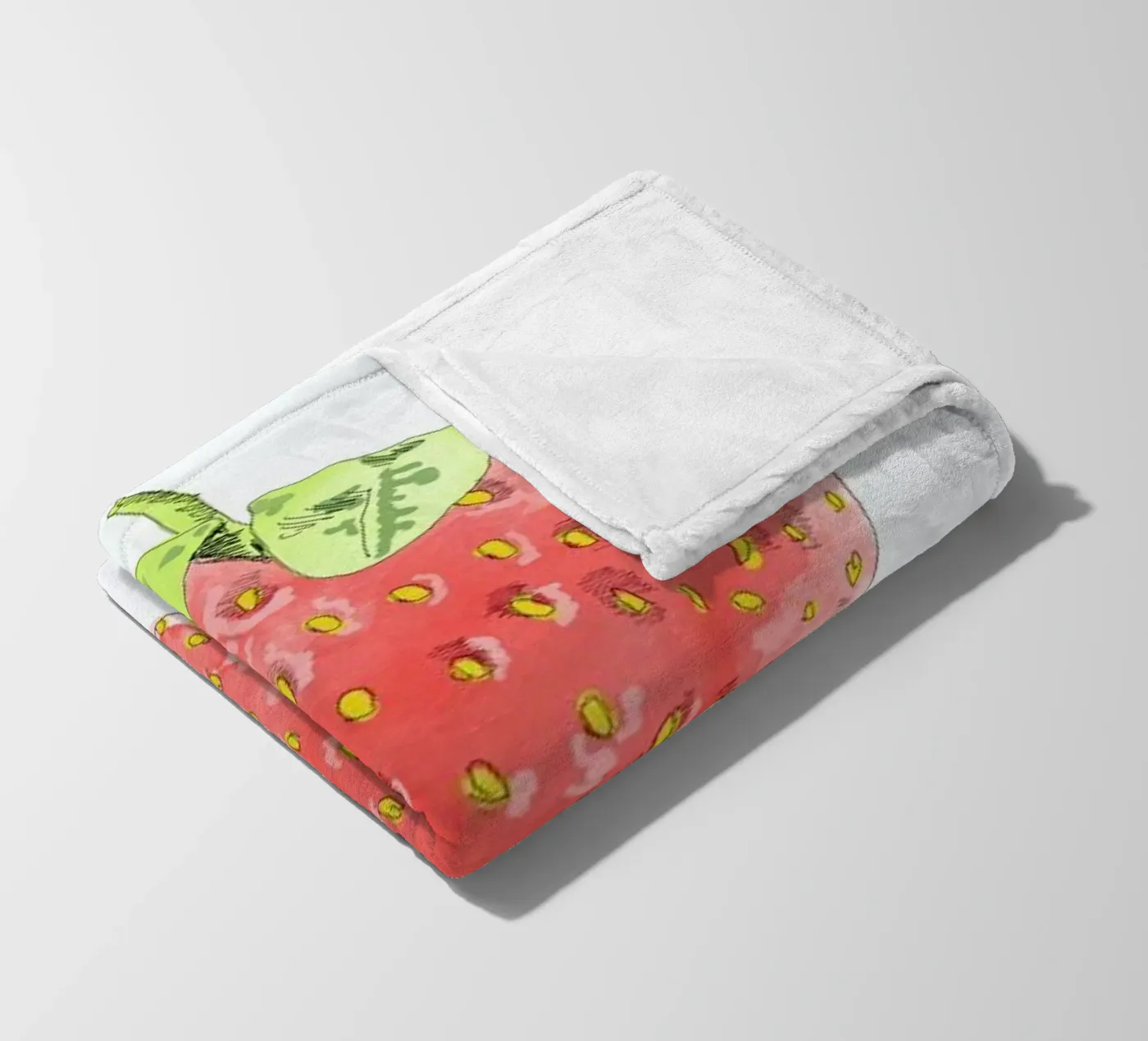 Fraise fleecedeken van La Belette Rose