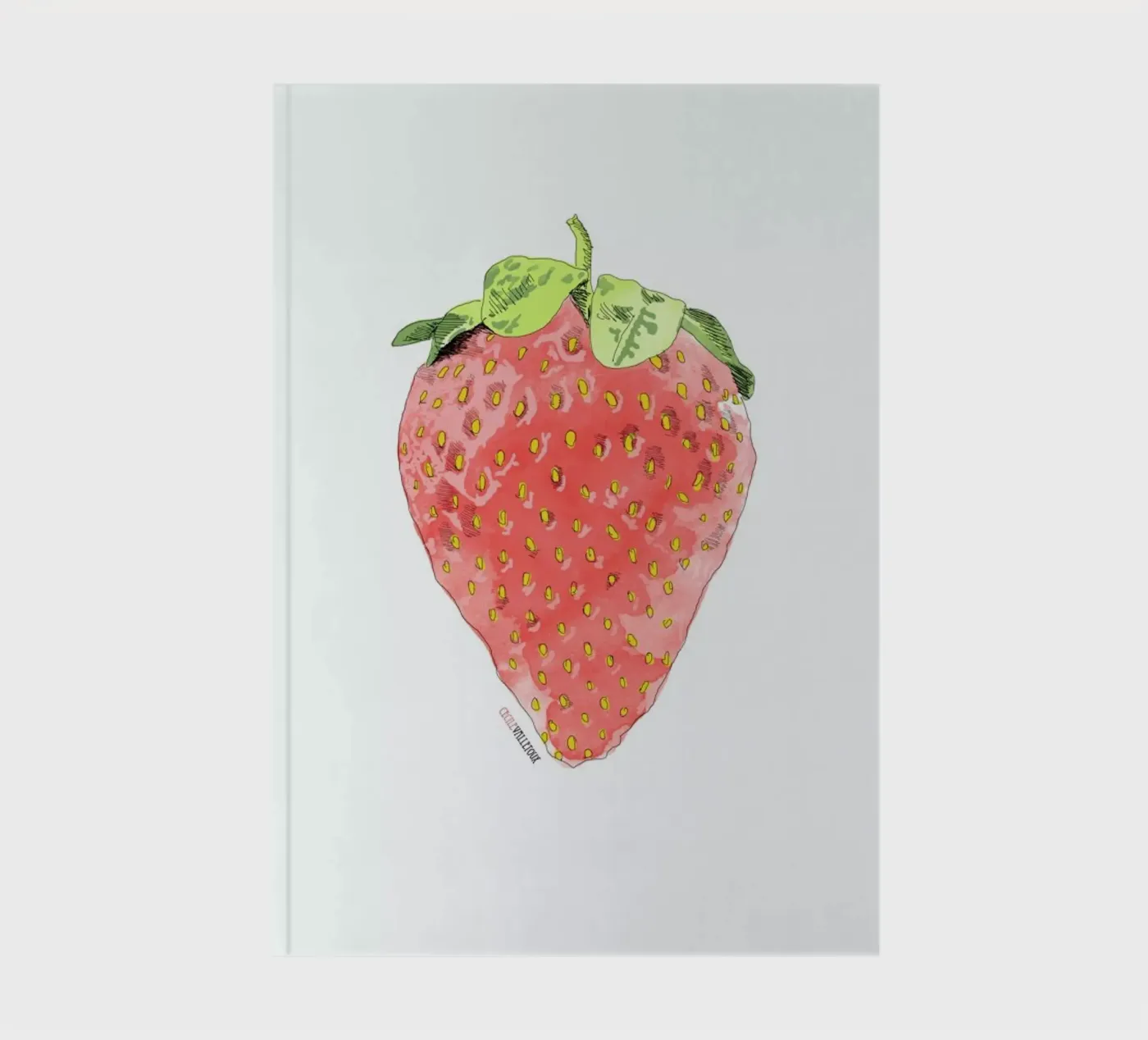 Fraise notebook by La Belette Rose