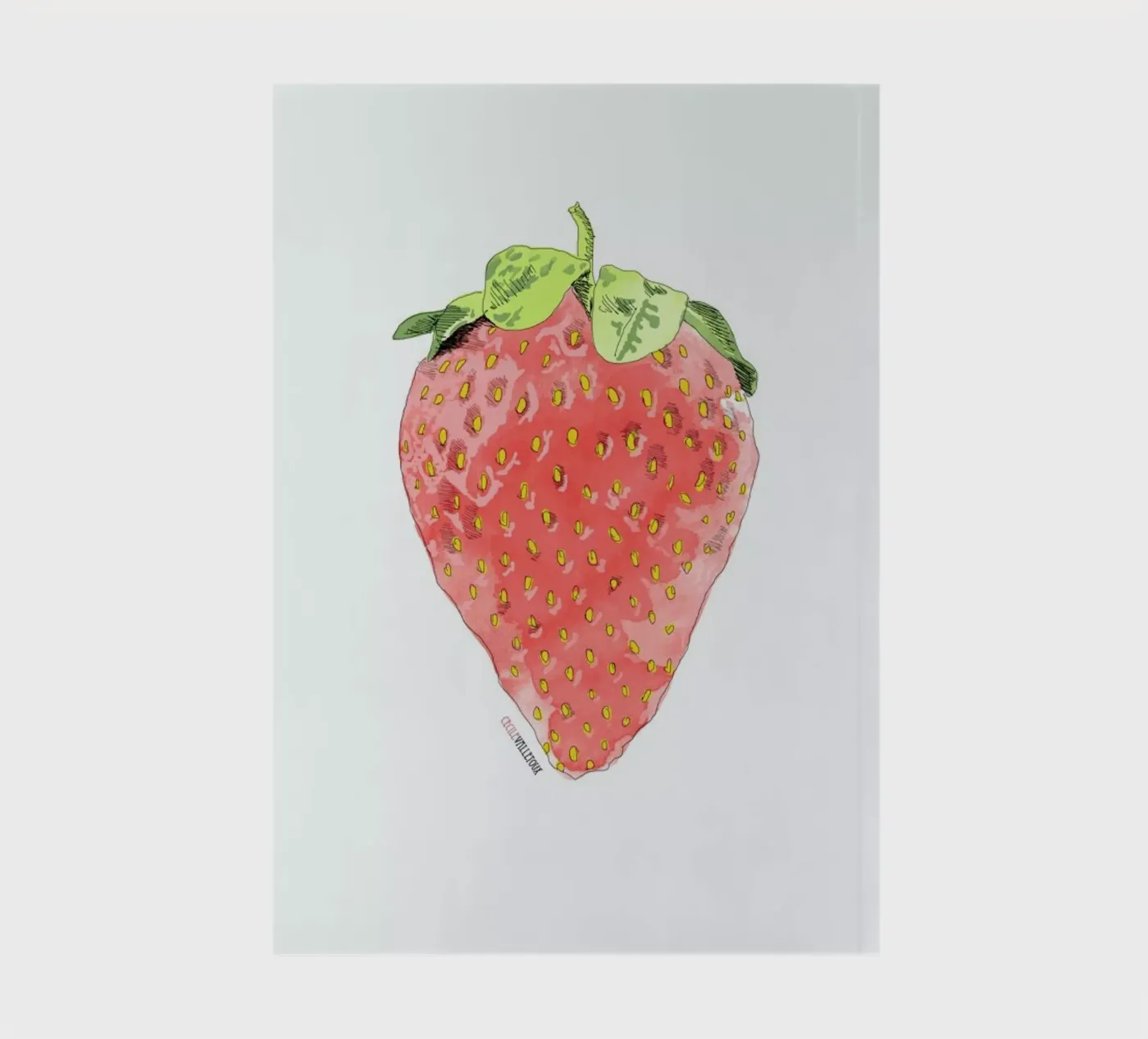 Fraise notebook by La Belette Rose