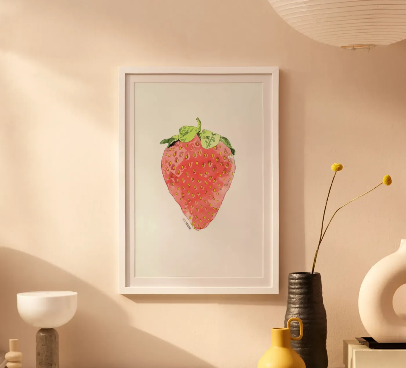 Fraise Poster von La Belette Rose