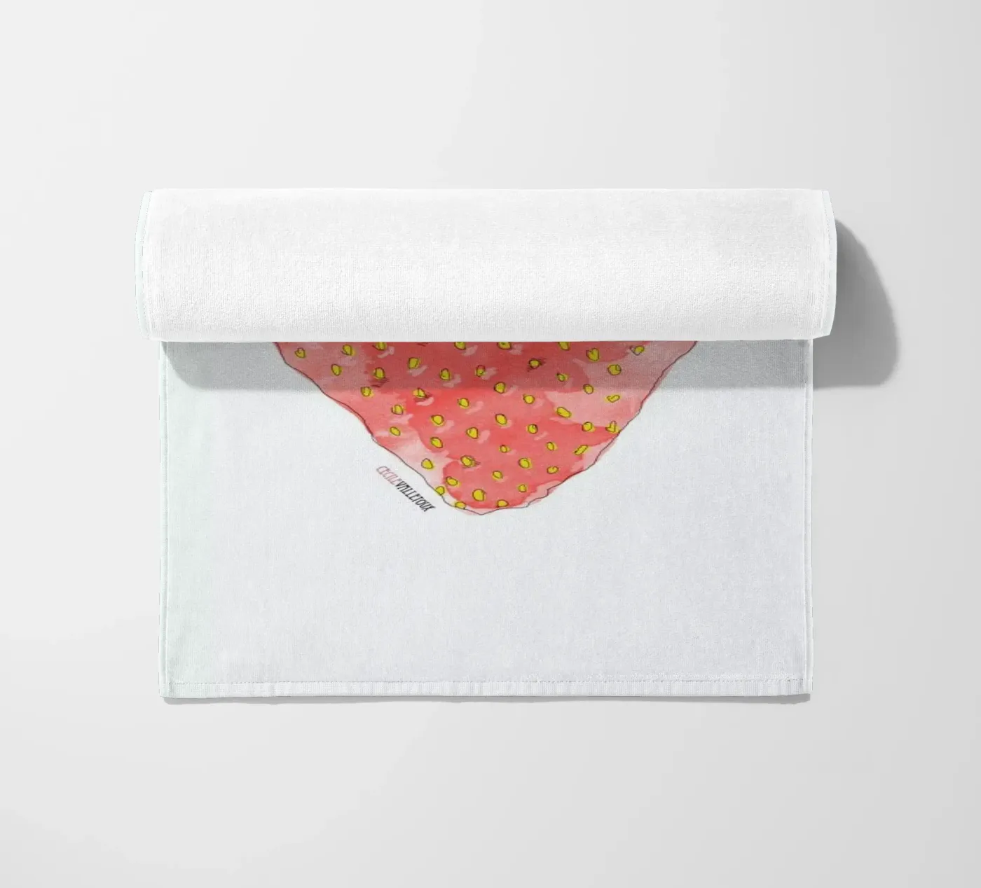 Fraise beach towel by La Belette Rose