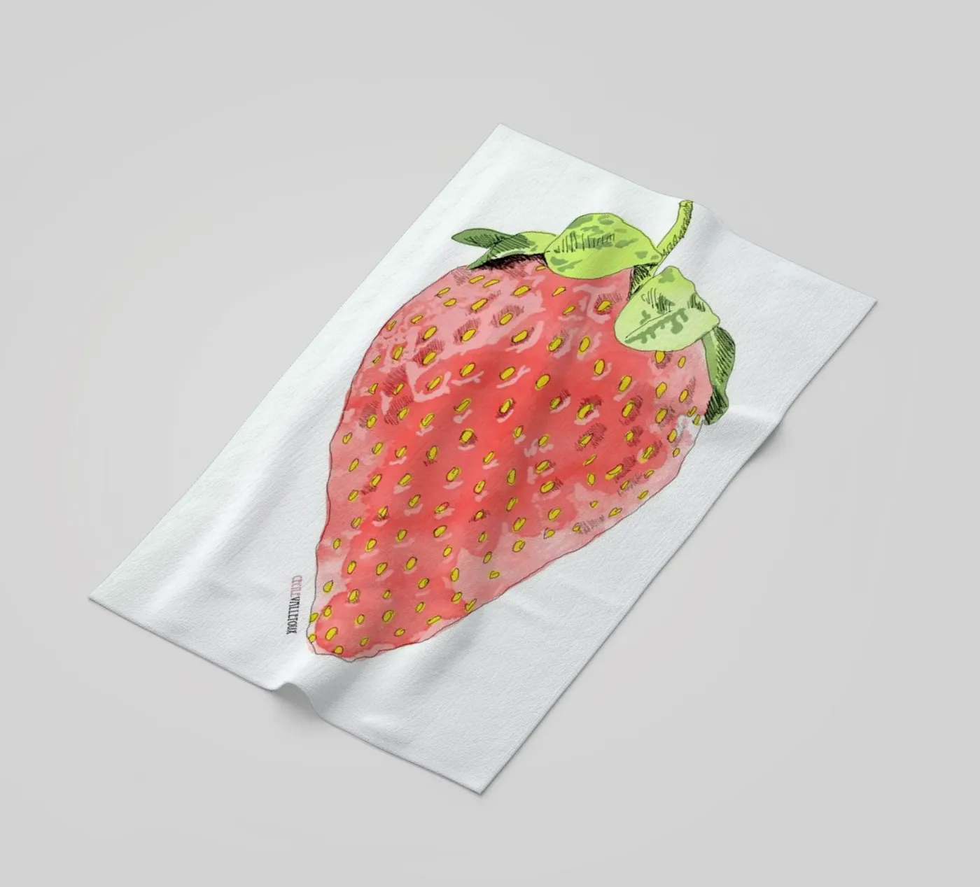 Fraise beach towel by La Belette Rose