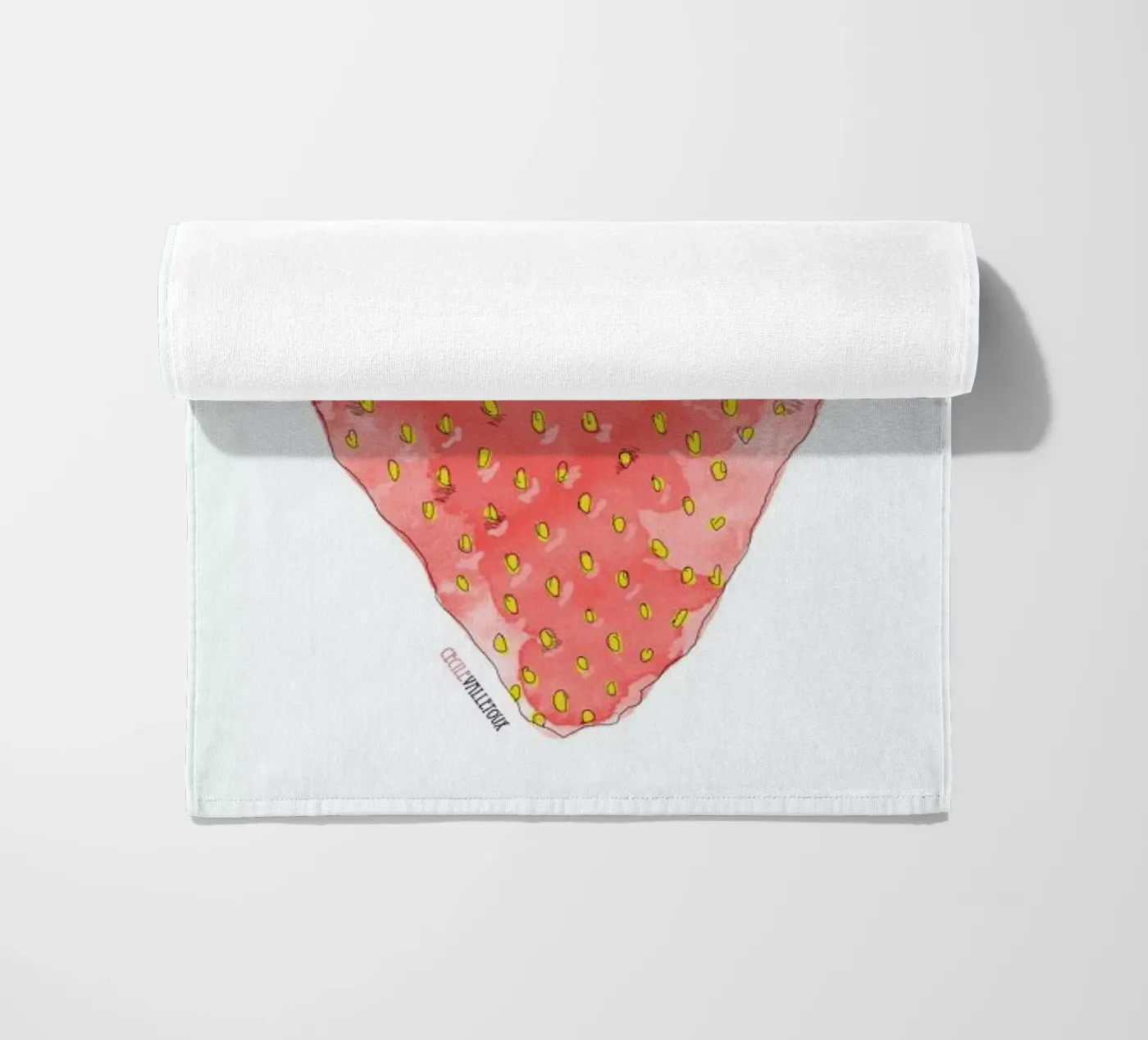 Fraise beach towel by La Belette Rose