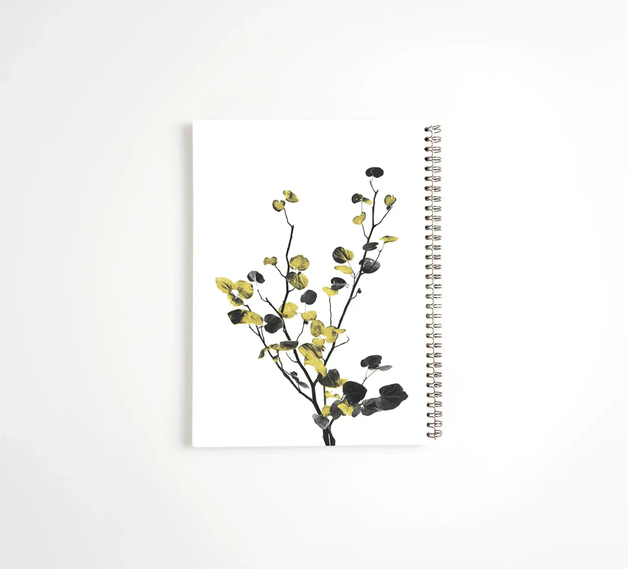 Fleur Minimale Noir et Or 07 carnet à spirale de amini54