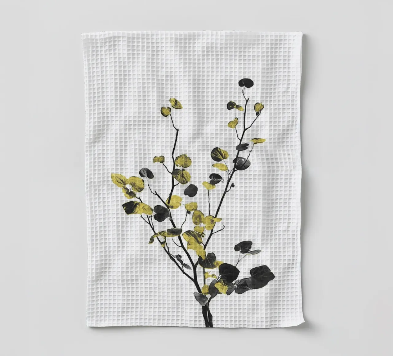 Fleur Minimale Noir et Or 07 torchon de amini54