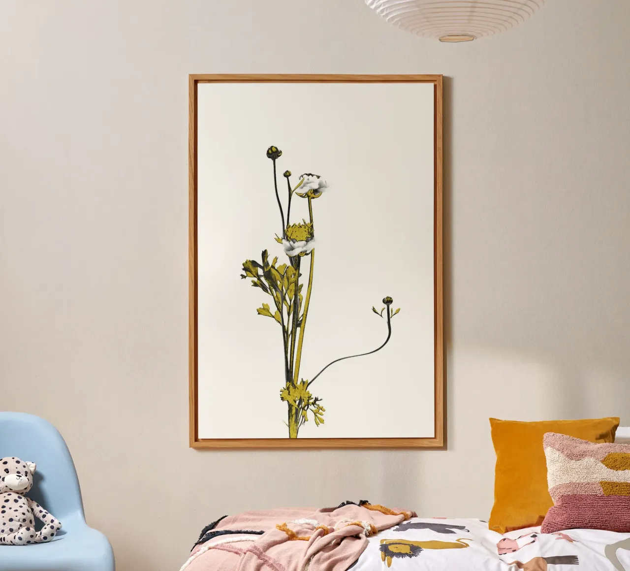 Flower Minimal Black and Gold 08 alu-dibond by amini54
