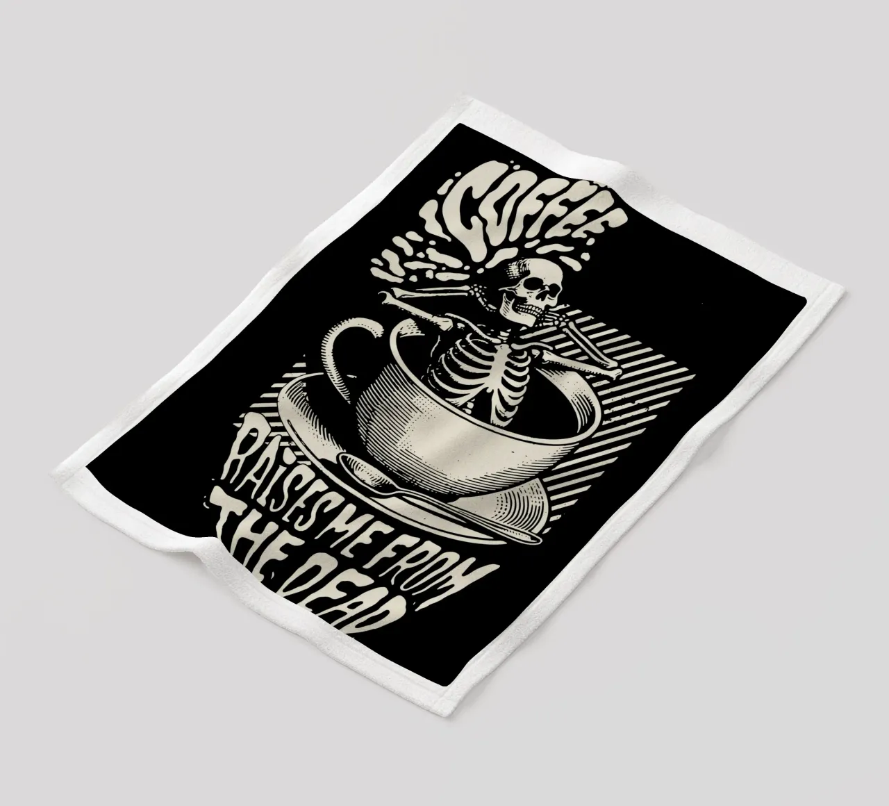 Il caffè mi risveglia dalla morte coperta in pile da Gunawan Rb