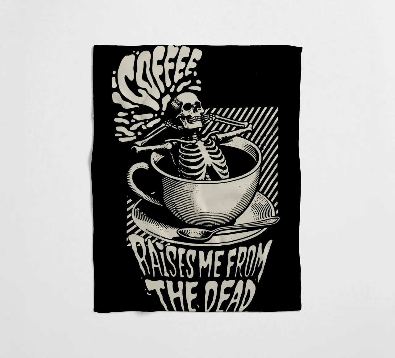Il caffè mi risveglia dalla morte coperta in pile da Gunawan Rb