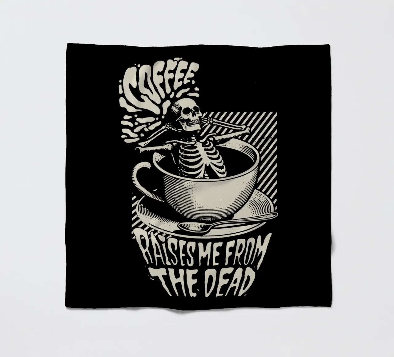 Il caffè mi risveglia dalla morte coperta in pile da Gunawan Rb