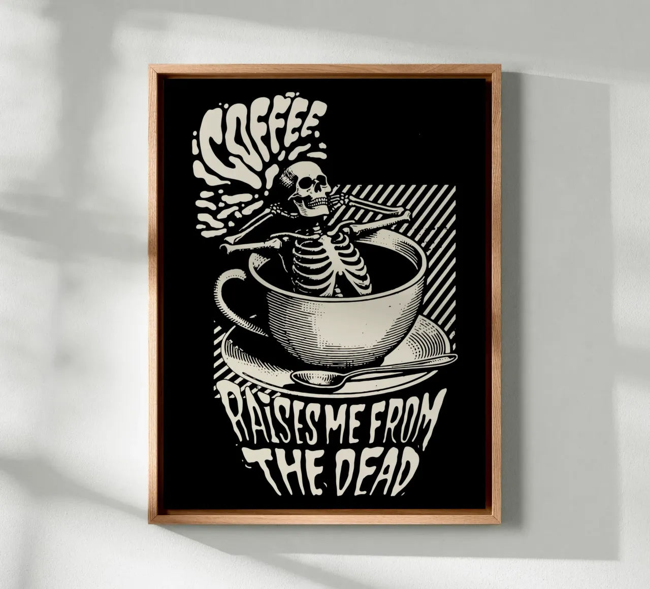 Coffee Raises me From The Dead canvas by Gunawan Rb