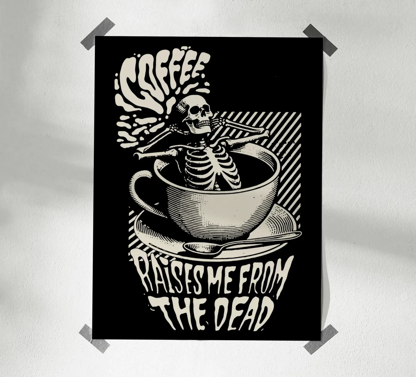 Il caffè mi risveglia dalla morte poster da Gunawan Rb
