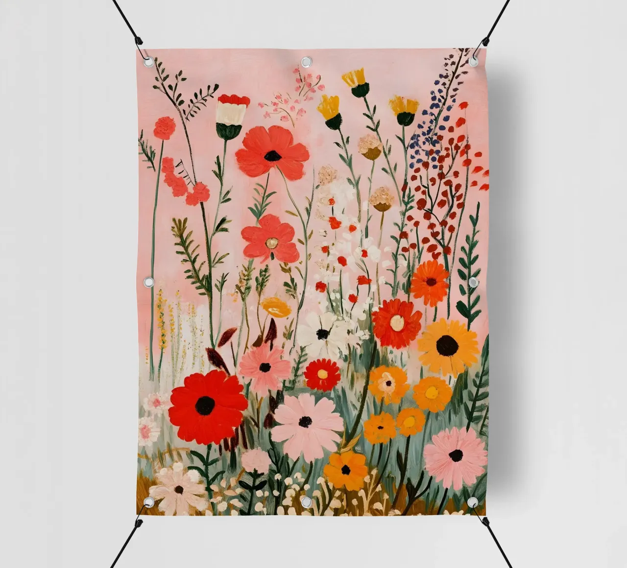 Fiori di campo colorati telo in pvc da IamHomeStudio