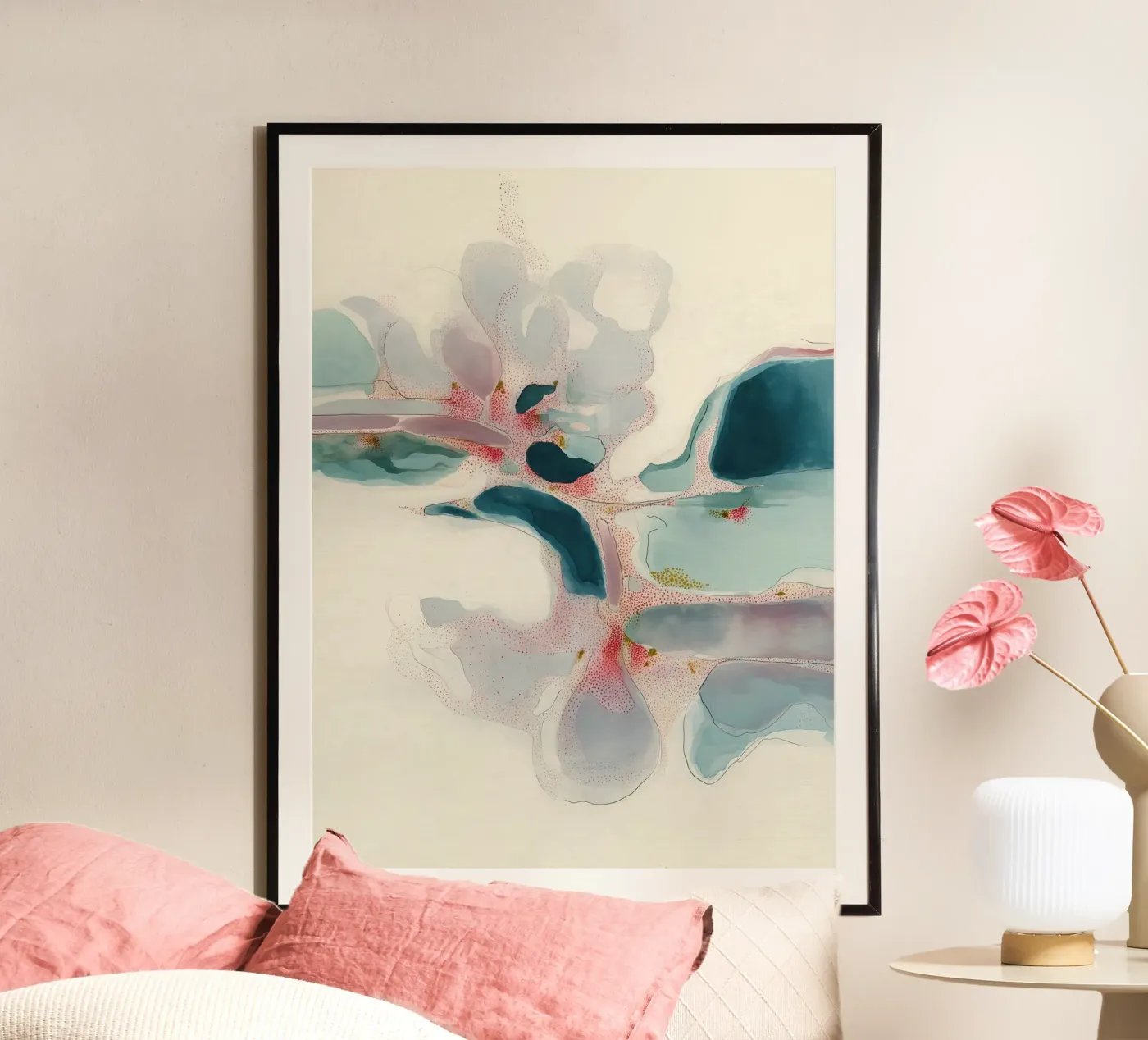 Organic Forms Abstract poster by Hazia