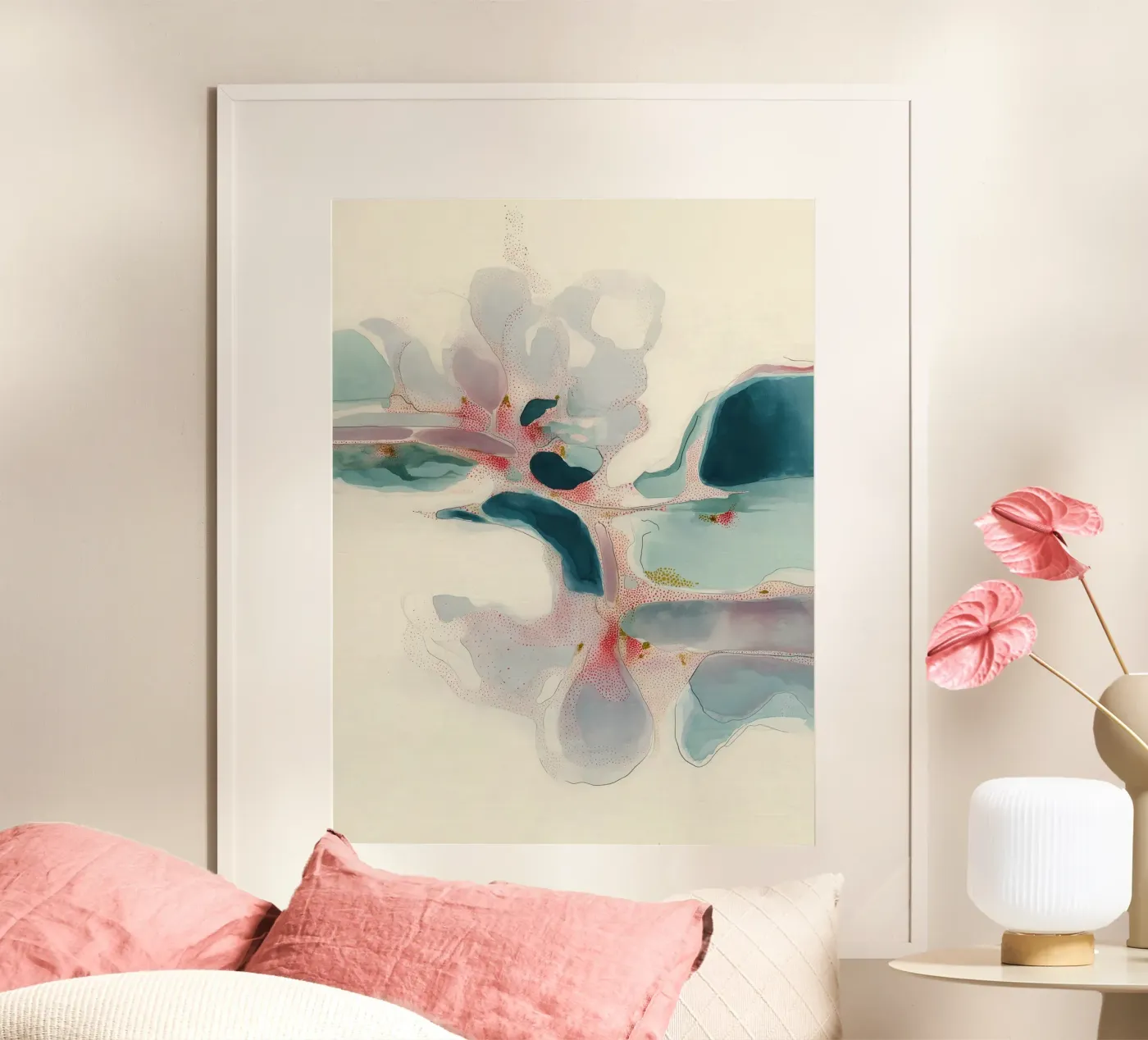 Organic Forms Abstract poster by Hazia