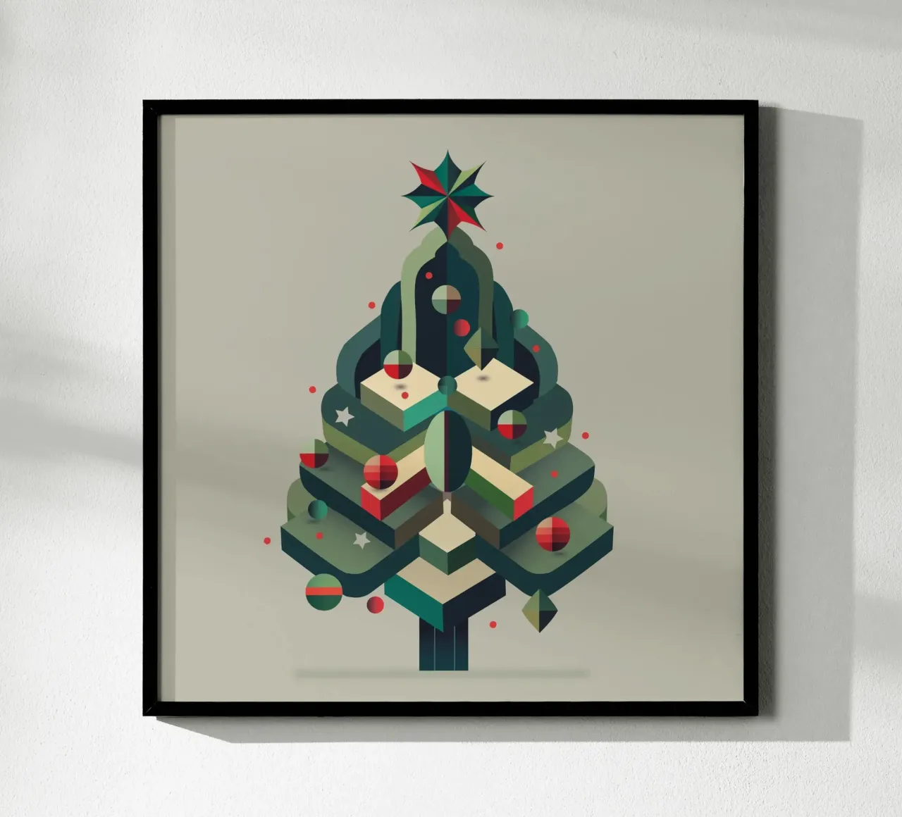 Albero di Natale moderno: l'eleganza delle feste poster con telaio in alluminio da namosh