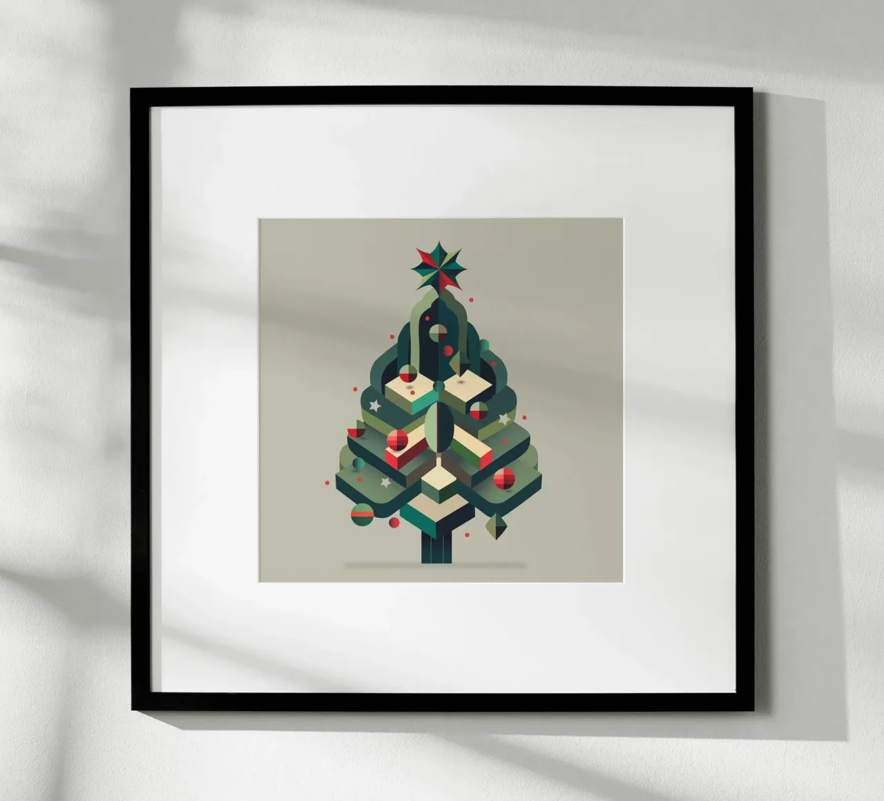 Albero di Natale moderno: l'eleganza delle feste poster con telaio in alluminio da namosh