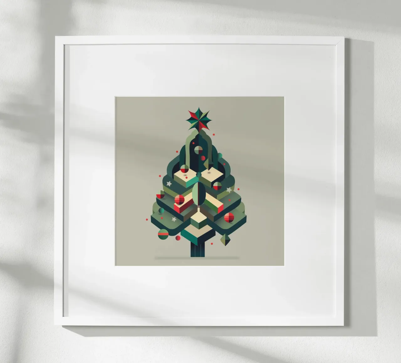 Albero di Natale moderno: l'eleganza delle feste poster con telaio in alluminio da namosh