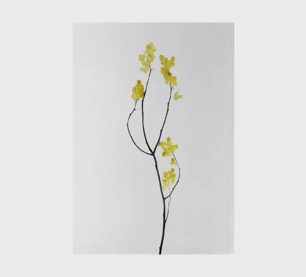 Flower Minimal Black and Gold 09 notebook by amini54