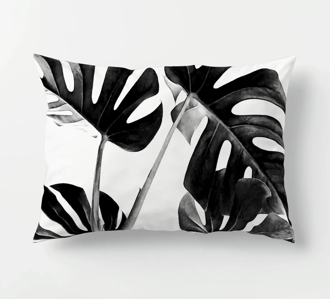 Monstera Bianco e Nero 05 cuscino da amini54
