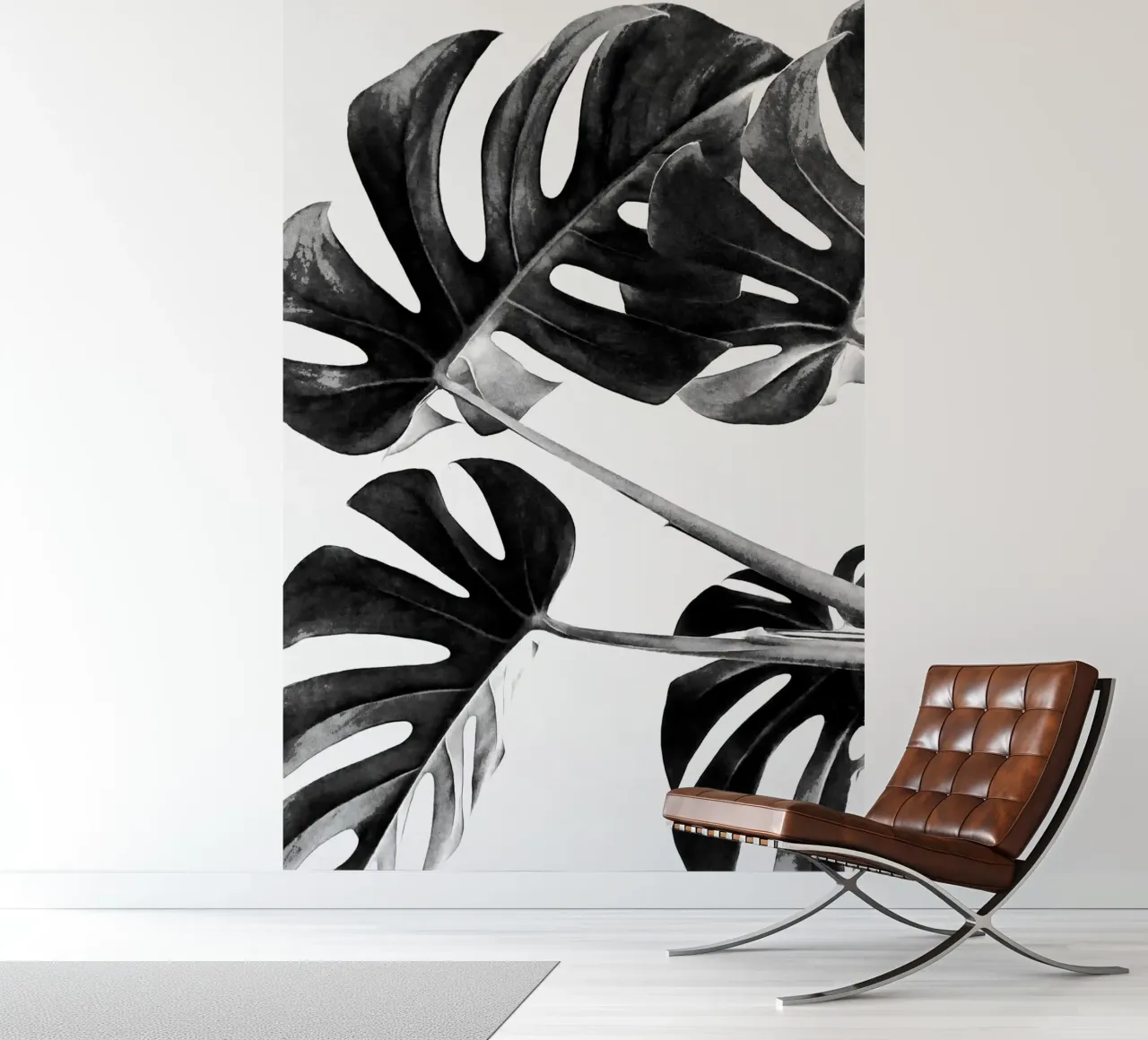 Monstera Black and White 05 photo wallpaper by amini54