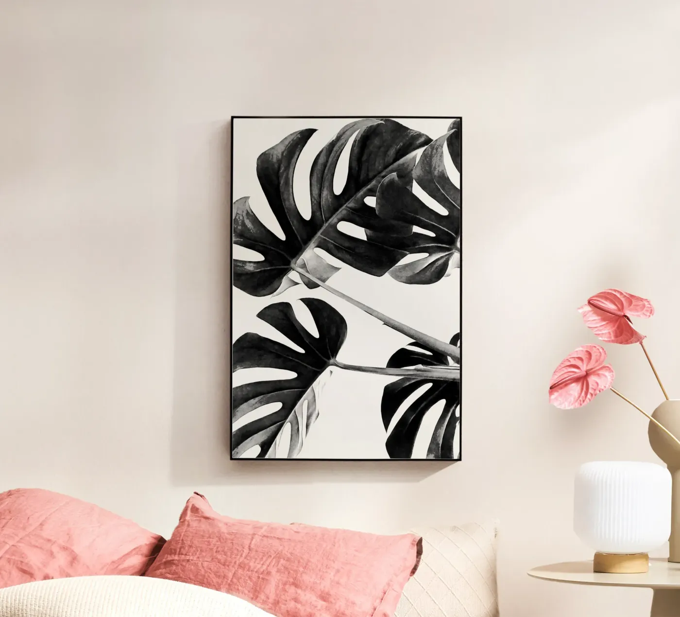 Monstera Bianco e Nero 05 plexiglass da amini54