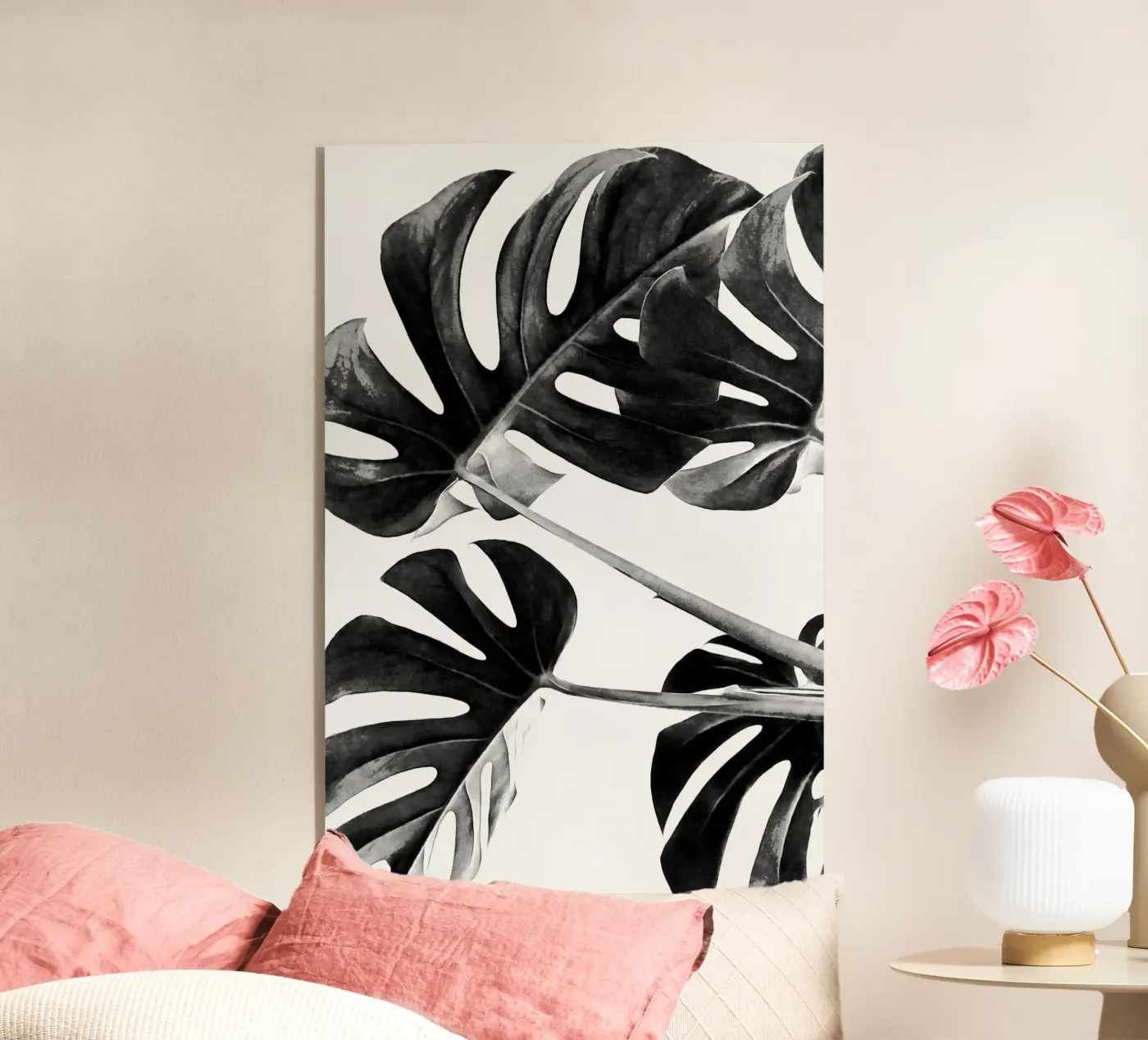 Monstera Bianco e Nero 05 plexiglass da amini54