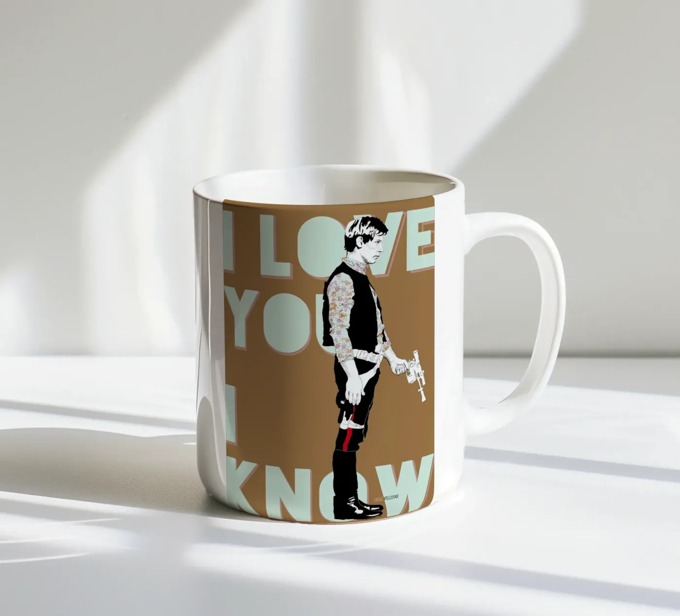 I Know ceramic mug by La Belette Rose