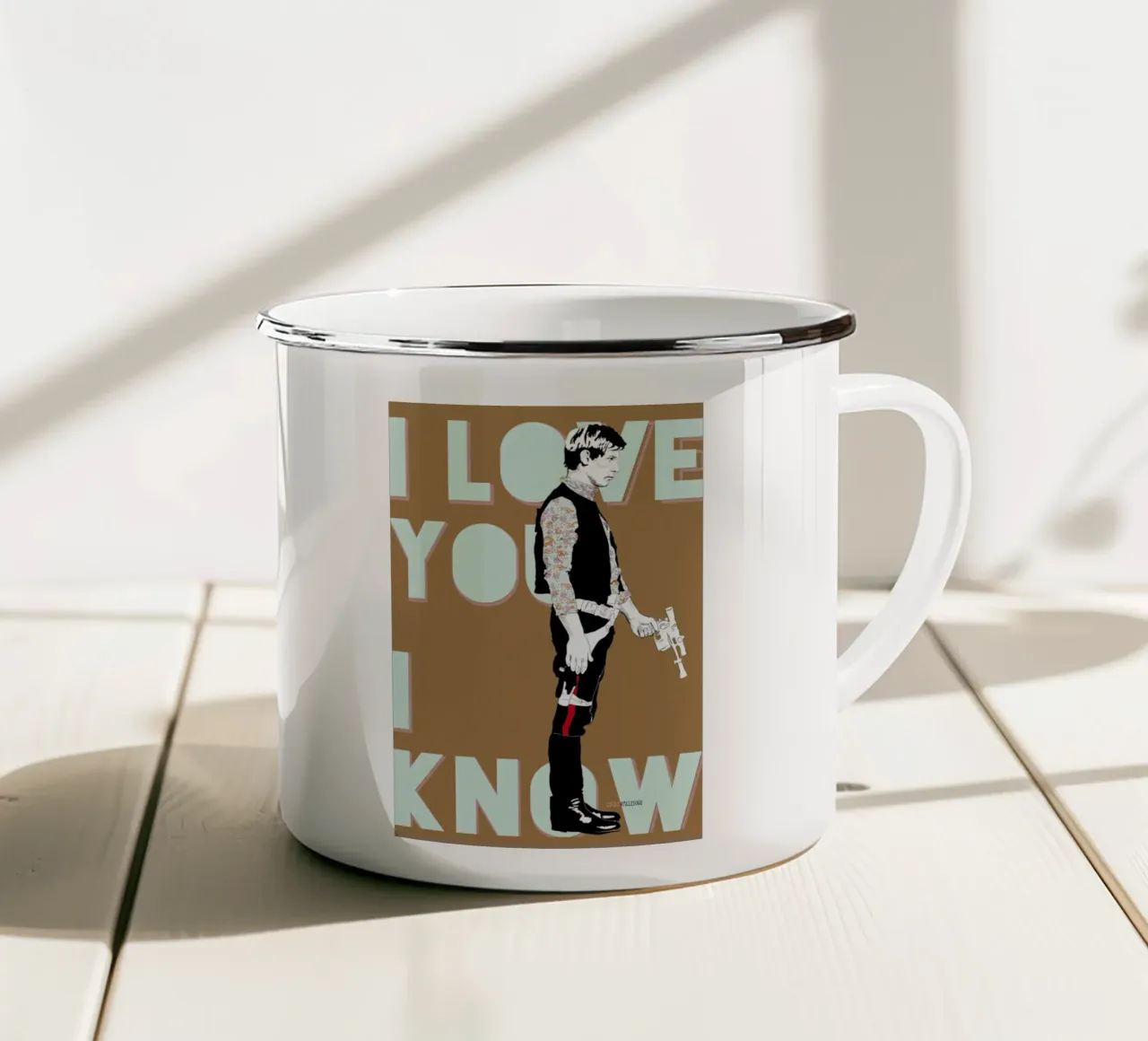 I Know tazza in smalto da La Belette Rose