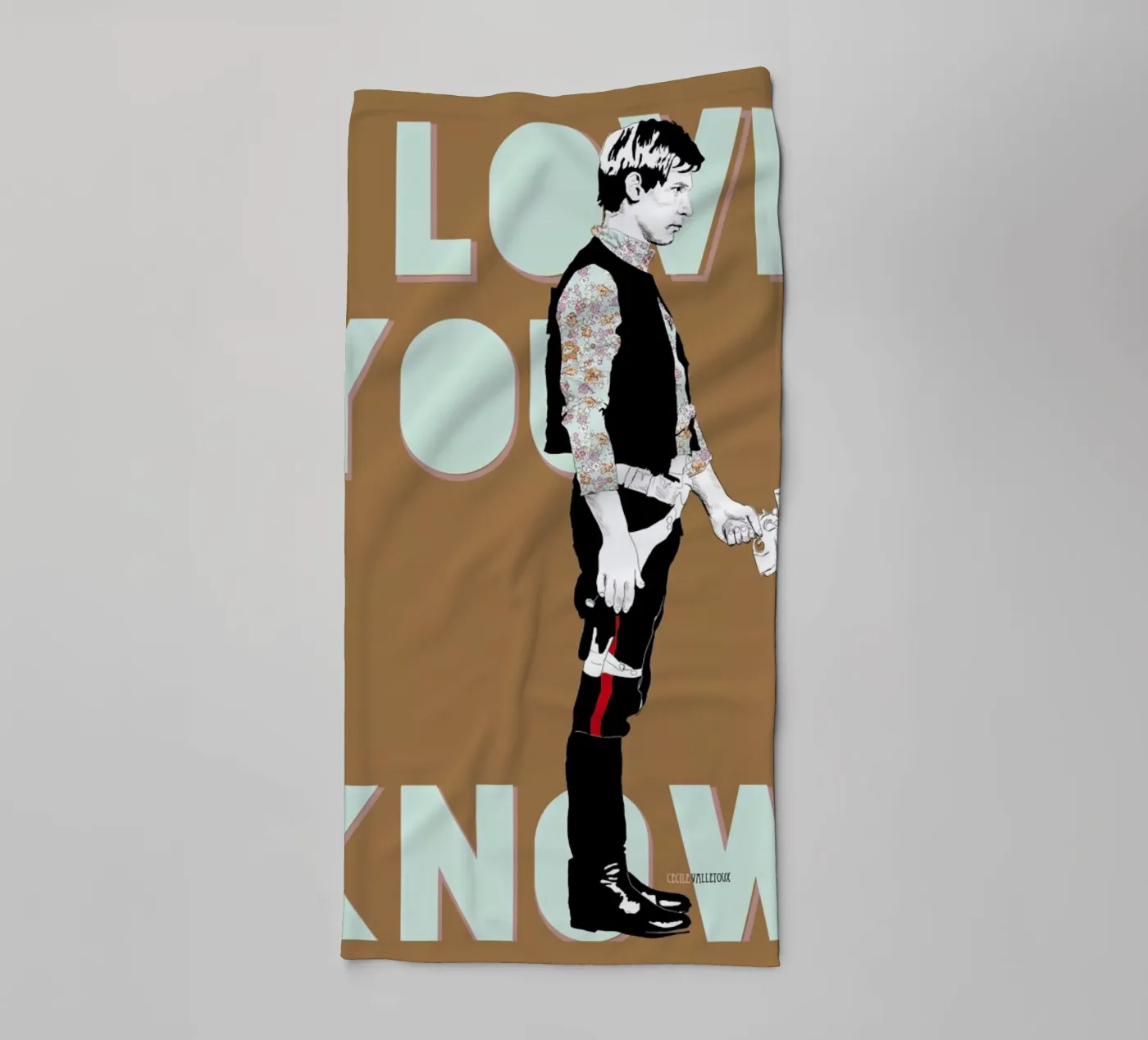 I Know towel by La Belette Rose