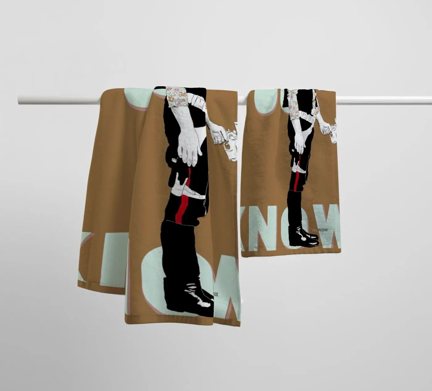 I Know towel by La Belette Rose