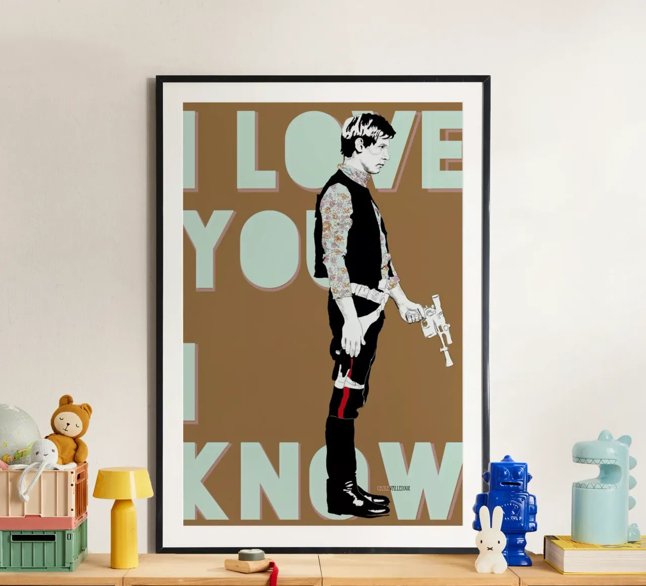 I Know poster con telaio in legno da La Belette Rose