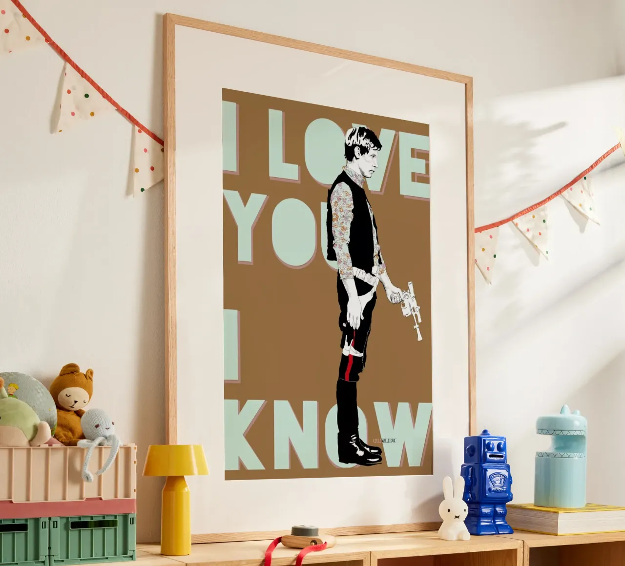 I Know poster con telaio in legno da La Belette Rose