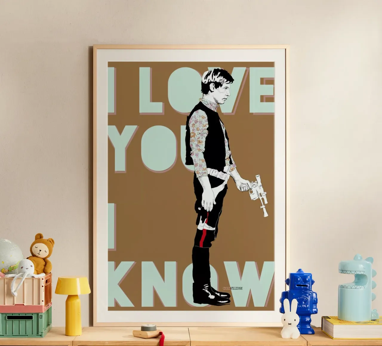 I Know poster con telaio in legno da La Belette Rose